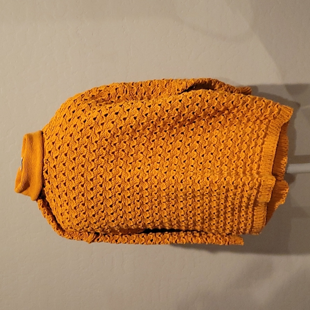 Vintage Open Crochet Turtleneck Sweater Gem